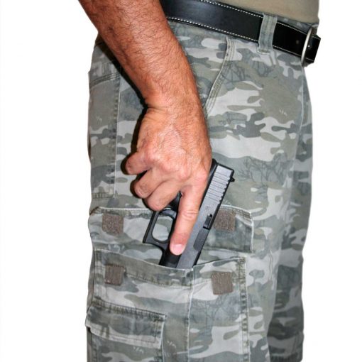 cargo pocket holster pocket-gun-holster-cargo-pants-concealed-carry-magazine-carrier-glock-19-43-26-sig-p365-smith-wesson-shield-ruger-lc9